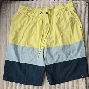 4F Tropical Mystery Swim Drawstring Board Shorts Large